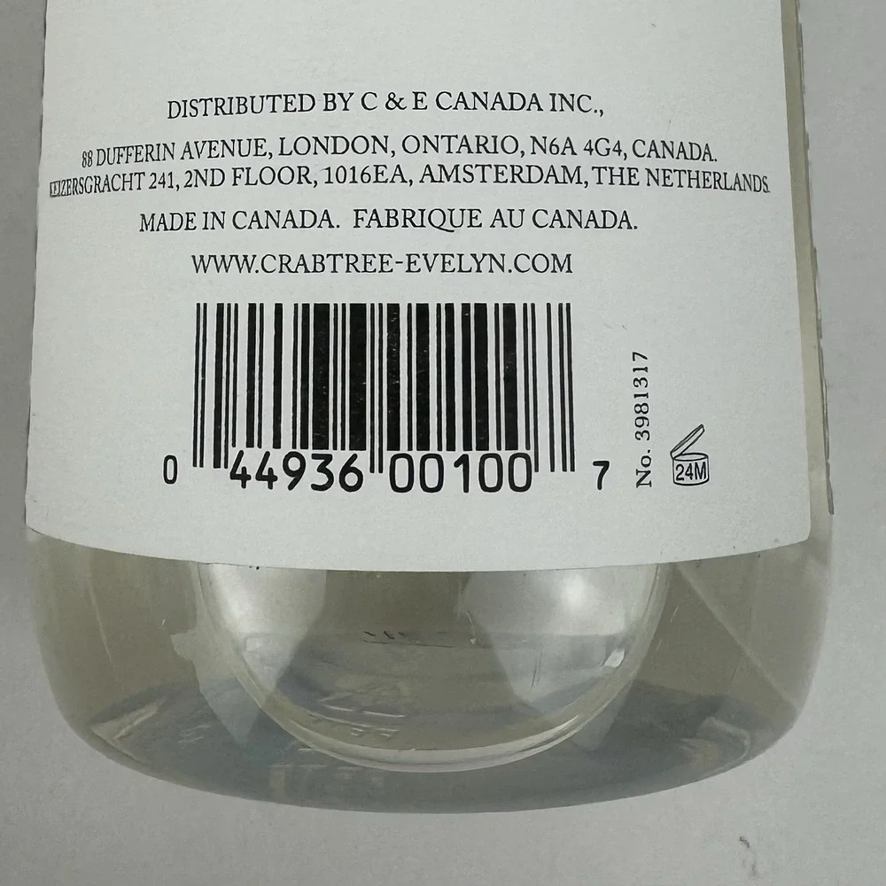 Crabtree & Evelyn Wisteria Hand Wash 16.9 oz Floral Soap New